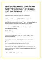Apea 3P High Stakes Exam Study Guide Actual Exam &NewLine;Questions And Answers Updated 2026&sol;2027 &vert; 100&percnt; &NewLine;Verified &vert; Detailed Rationales &ndash; Pass Guaranteed A&plus; &NewLine;Graded &vert; Instant Download 