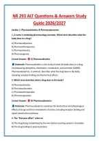 NR 293 ALT Questions & Answers Study &NewLine;Guide 2026&sol;2027