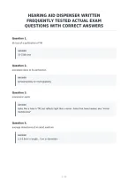 Hearing Aid Dispenser Written&NewLine;Frequently Tested Actual Exam&NewLine;Questions With Correct Answers