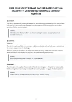 Hesi Case Study Breast Cancer Latest Actual&NewLine;Exam With Verified Questions & Correct&NewLine;Answers&NewLine;