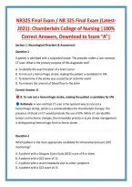 NR325 Final Exam &sol; NR 325 Final Exam &lpar;Latest 2021&rpar;&colon; Chamberlain College of Nursing &vert;100&percnt; Correct Answers&comma; Download to Score &OpenCurlyDoubleQuote;A&rdquo;&vert;