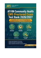 ATI RN Community Health CMS Proctored Exam Test Bank 2026&sol;2027 &ndash; Complete 150 Actual Questions & Detailed Verified Answers &lpar;Graded A&plus;&rpar;