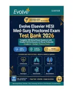 Evolve Elsevier HESI Med-Surg Proctored Exam Test Bank 2026 &ndash; Complete 350 Actual Exam Questions with Detailed Verified Answers & Clinical Rationales &lpar;Graded A&plus;&rpar;