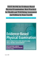 Test Bank for Evidence-Based Physical Examination&colon; Best Practices for Health and Well-Being Assessment