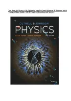 Test Bank for Physics&comma; 12th Edition by John D&period; Cutnell&comma; Kenneth W&period; Johnson&comma; David Young & Shane Stadler &vert; ISBN 9781119773610 &vert; All 32 Chapters Covered