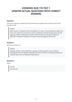 Hondros Nur 176 Exam 1 Expected&NewLine;Questions With Verified Answers