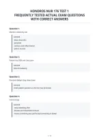 Hondros Nur 176 Test 1&NewLine;Updated Actual Questions With Correct&NewLine;Answers