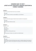 Hondros Nur 176 Test 2&comma; Nur 176 Exam 2&NewLine;Expected Questions With Verified Answer