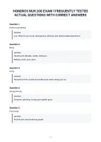 Hondros Nur 200 Exam 1 Frequently Tested&NewLine;Actual Questions With Correct Answers