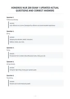 Hondros Nur 200 Exam 1 Updated Actual&NewLine;Questions And Correct Answers