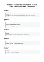 Hondros Nur 200 Exam 1 Updated Actual&NewLine;Questions With Correct Answers