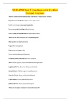 NUR 4590 Test 2 Questions with Verified&NewLine;Correct Answers