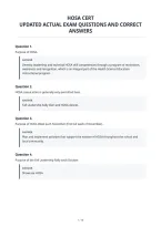 Hosa Cert&NewLine;Updated Actual Exam Questions And Correct&NewLine;Answers