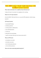 NSG 4800 Comp 1 Study Guide Questions with&NewLine;Verified Correct Answers