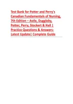 Test Bank for Potter and Perry&rsquo;s Canadian Fundamentals of Nursing 7th Edition &vert; Astle&comma; Duggleby&comma; Potter&comma; Perry&comma; Stockert & Hall &vert; Practice Questions&comma; Answers & Rationales &vert; 2026&ndash;2027 Study Guide&NewLine;&NewLine;