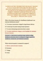 Ladwp Electric Distribution Mechanic Trainee Actual Exam Test Bank 2026&sol;2027 High Yield Practice Questions And Study Guide Complete Accurate Exam Approved Questions And Correct Verified Answers With Detailed Rationales &lpar;Reliable Answers&rpar; Currently Updated