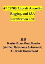 AT 26700 Aircraft Assembly&comma; Rigging&comma; and FAA Certification Test &ndash; Study Guide and Exam Preparation