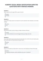 Hubspot Social Media Certification Expected&NewLine;Questions With Verified Answers