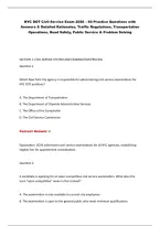 NYC DOT Civil Service Exam 2026 &ndash; 60 Practice Questions with &NewLine;Answers & Detailed Rationales&comma; Traffic Regulations&comma; Transportation &NewLine;Operations&comma; Road Safety&comma; Public Service & Problem Solving
