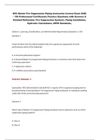 NYC Master Fire Suppression Piping Contractor License Exam 2026 &ndash; 190 Professional Certification Practice Questions with Answers & &NewLine;Detailed Rationales&comma; Fire Suppression Systems&comma; Piping Installation&comma; &NewLine;Hydraulic Calculations&comma; NFPA Standards
