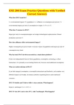 ESE 200 Exam Practice Questions with Verified&NewLine;Correct Answers