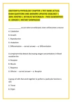 Anatomy & Physiology Chapter 1 Test Bank Actual &NewLine;Exam Questions And Answers Updated 2026&sol;2027 &vert; &NewLine;100&percnt; Verified &vert; Detailed Rationales &ndash; Pass Guaranteed &NewLine;A&plus; Graded &vert; Instant Download 