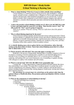 Nur 205 Exam 1 Study Guide &vert; Critical Thinking In Nursing Care &vert; Exam Prep And Review &vert; 100&percnt; Verified &vert; A&plus; Guarantee