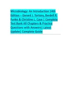 Microbiology&colon; An Introduction 14th Edition by Tortora&comma; Funke&comma; Case&comma; Bair & Weber &vert; ISBN 9780137941612 &vert; Study Guide&comma; Practice Questions & Answer Rationales &vert; 2026&ndash;2027&NewLine;&NewLine;