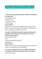 Nsg 4100 Exam 1 Study Guide&colon; Unit 1 Complex Elimination &lpar;Renal&rpar; Complete Questions With 100&percnt; Correct Answers