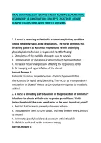 Final Exam Nsg 3130 Comprehensive Nursing Exam Review&colon; Respiratory & Oxygenation Concepts &lpar;2026&sol;2027 Update&rpar; Complete Questions With Verified Answers