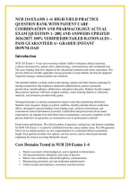 Nur 210 Exams 1&ndash;4&colon; High-Yield Practice &NewLine;Question Bank With Patient Care &NewLine;Coordination And Pharmacology Actual &NewLine;Exam &lbrack;Question 1- 200&rsqb; And Answers Updated &NewLine;2026&sol;2027&vert; 100&percnt; Verified&vert;Detailed Rationales &NewLine;Pass Guaranteed A&plus; Graded &vert;Instant &NewLine;Download 