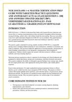 Nur 210 Exams 1&ndash;4&colon; Master Certification Prep &NewLine;Guide With Targeted Practice Questions &NewLine;And Answer Key Actual Exam &lbrack;Question 1- 200&rsqb; &NewLine;And Answers Updated 2026&sol;2027&vert; 100&percnt; &NewLine;Verified&vert;Detailed Rationales &ndash;Pass &NewLine;Guaranteed A&plus; Graded &vert;Instant Download