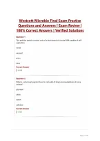 Westcott Microbio Final Exam Practice Questions and Answers