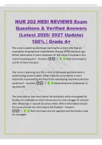 NUR 202 HESI REVIEWS Exam&NewLine;Questions & Verified Answers&NewLine;&lpar;Latest 2026&sol; 2027 Update&rpar;&NewLine;100&percnt; &vert; Grade A&plus;&NewLine;The nurse is planning discharge teaching for a client who had an&NewLine;evacuation of gestational trophoblastic disease &lpar;GTD&rpar; two days ago&period;&NewLine;Which information 