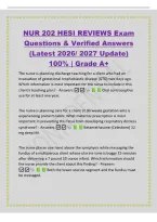 NUR 202 HESI REVIEWS Exam&NewLine;Questions & Verified Answers&NewLine;&lpar;Latest 2026&sol; 2027 Update&rpar;&NewLine;100&percnt; &vert; Grade A&plus;&NewLine;The nurse is planning discharge teaching for a client who had an&NewLine;evacuation of gestational trophoblastic disease &lpar;GTD&rpar; two days ago&period;&NewLine;Which information 
