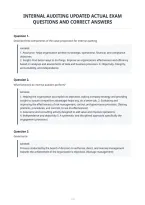 Internal Auditing Updated Actual Exam&NewLine;Questions And Correct Answers