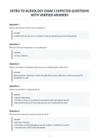 Intro To Audiology Exam 2 Expected Questions&NewLine;With Verified Answers