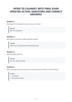 Intro To Culinary Arts Final Exam&NewLine;Updated Actual Questions And Correct&NewLine;Answers