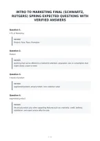 Intro To Marketing Final &lpar;Schwartz&comma;&NewLine;Rutgers&rpar; Spring Expected Questions With&NewLine;Verified Answers