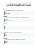 Intro To Nursing Practice Test 1 Updated&NewLine;Actual Questions With Correct Answers