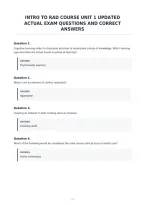 Intro To Rad Course Unit 1 Updated&NewLine;Actual Exam Questions And Correct&NewLine;Answers
