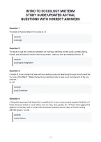 Intro To Sociology Midterm&NewLine;Study Guide Updated Actual&NewLine;Questions With Correct Answers