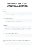 Introduction To Sociology &lpar;Final&NewLine;Exam&rpar; Frequently Tested Actual&NewLine;Questions With Correct Answers