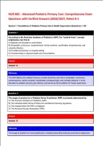 NUR 682 &ndash; Advanced Pediatric Primary Care&colon; Comprehensive Exam &NewLine;Questions with Verified Answers &lpar;2026&sol;2027&comma; Rated A&plus;&rpar;