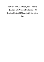 PSYC 210 FINAL EXAM 2026&sol;2027 &ndash; Practice &NewLine;Questions with Answers & Rationales &vert; All &NewLine;Chapters &vert; Instant PDF Download &vert; Guaranteed &NewLine;Pass