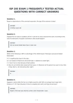 Isp 205 Exam 1 Frequently Tested Actual&NewLine;Questions With Correct Answers