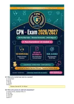 Cpn - Exam 2026&sol;2027 &vert; 100 Verified Q&A &vert; Detailed Rationales &vert; Ngn-Aligned &vert; Pass Guaranteed &ndash; A&plus; Graded