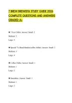 7 Brew Brewista Study Guide 2026&NewLine;Complete Questions And Answers&NewLine;Graded A&plus;&NewLine;&NewLine;