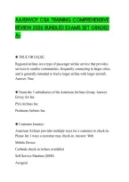 Aa&sol;Envoy Csa Training Comprehensive&NewLine;Review 2026 Bundled Exams Set Graded&NewLine;A&plus;