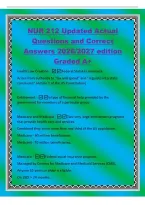 NUR 212 Updated Actual&NewLine;Questions and Correct&NewLine;Answers 2026&sol;2027 edition&NewLine;Graded A&plus;&NewLine;Health Law Creation -Federal Statutes dominate&NewLine;Arises from authority to "tax and spend" and "regulate interstate&NewLine;commerce" &lpar;Article 1 of the